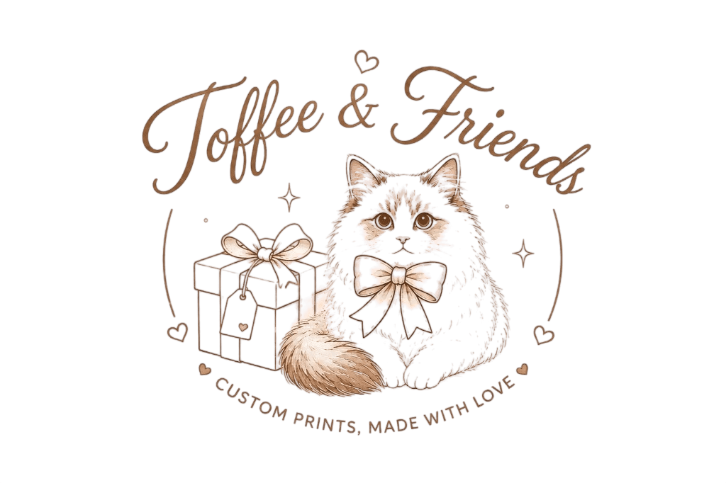 Toffee & Friends — custom prints, made with love